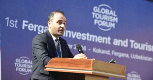 Dr. Amir Ali Salemi ceo of jta holding Delivers Keynote Address at the World Tourism Forum in Uzbekistan