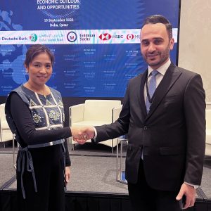 Amir Ali Salemi's meeting with Ms. Ameneh Pangan Daman (Secretary of Budjet)